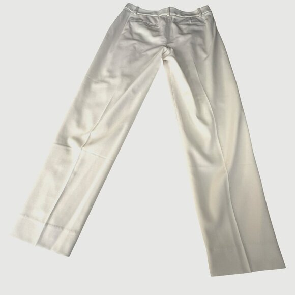 Banana Republic Off-White Barathea Italian Wool Tapered Pant Size 12 Long - Picture 6 of 16